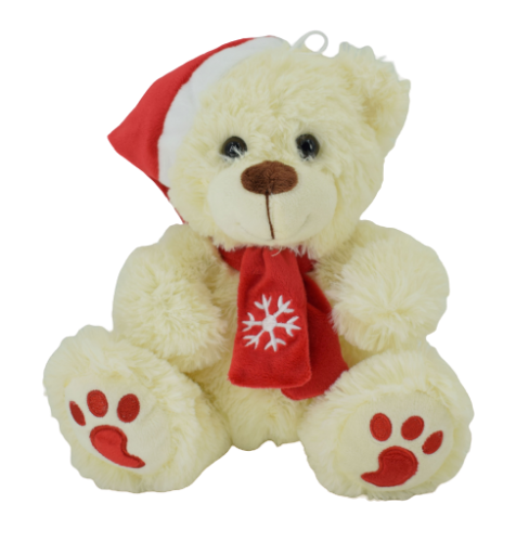 Beige Christmas Bear