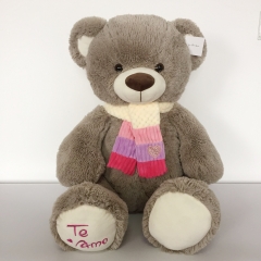 Plush Bear With Triangle Towel / Scarf