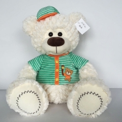 Plush Two Colour Bear with Cloth