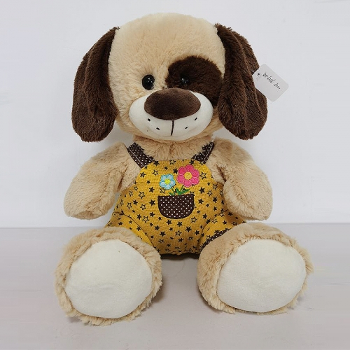 Plush Dog on Overall