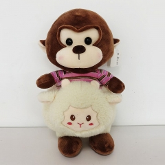 Plush Monkey on Sheep