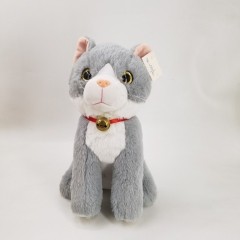 Plush Black and Grey Cat