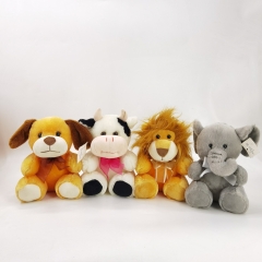 Plush Animals-Dog Elephant Lion Cow