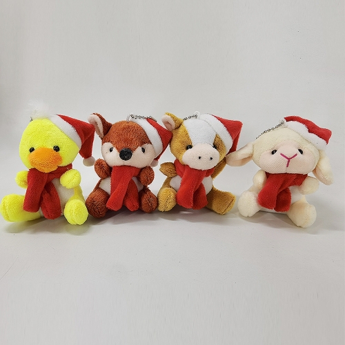 Plush Christmas Day Animal Key Chain