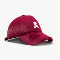 Distressed baseball hats