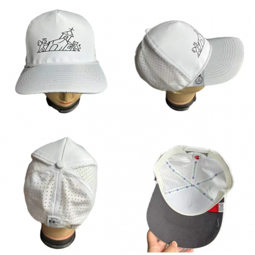 Breathable White Mesh-Back Baseball Cap